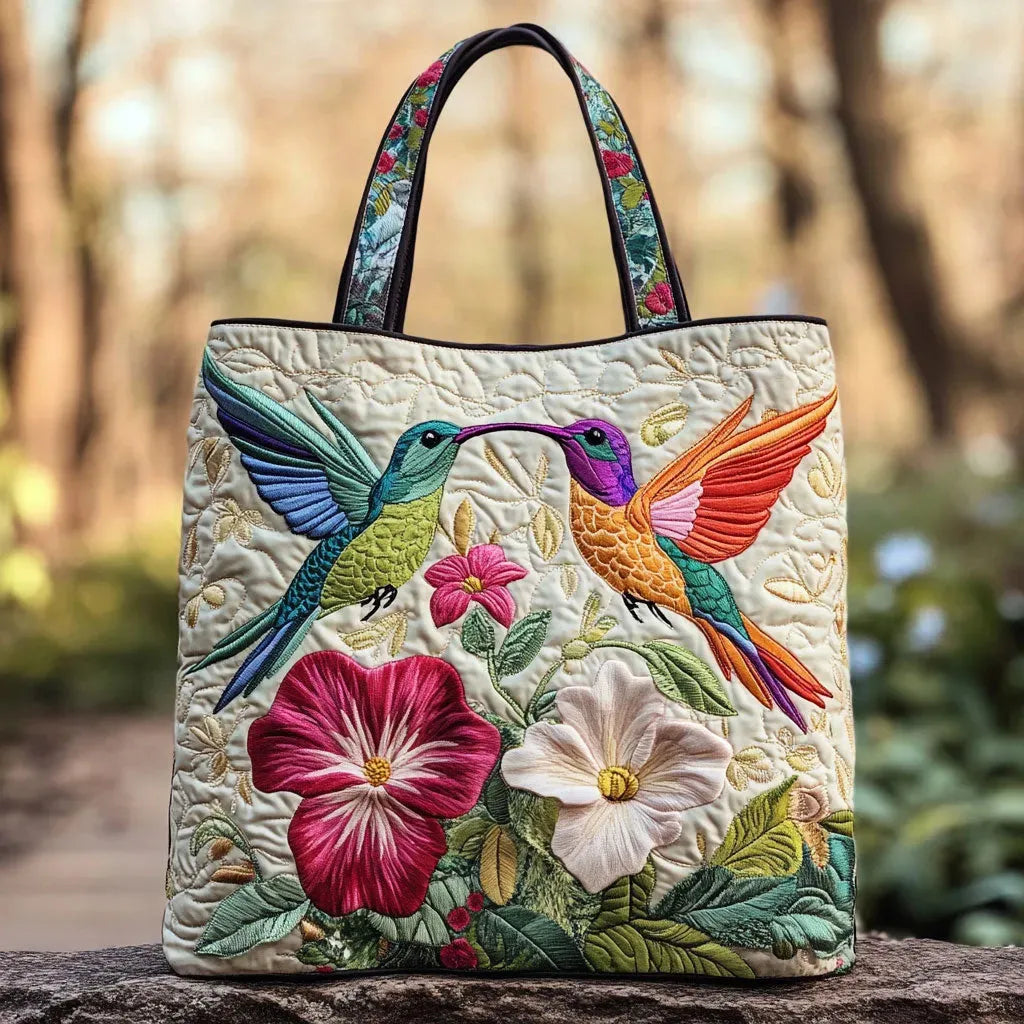 Torba Pikowana – Kolibry i Białe Kwiaty