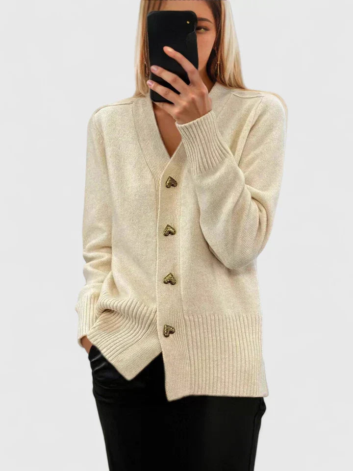 Lillyanne | Elegancki sweter rozpinany