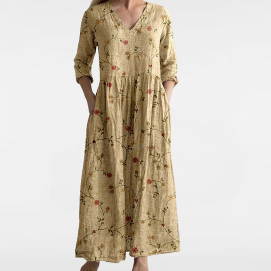 Anne | Długa sukienka maxi w kwiaty