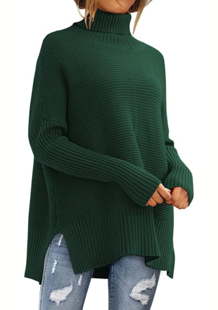 Megan | Elegancki sweter z golfem o luźnym kroju