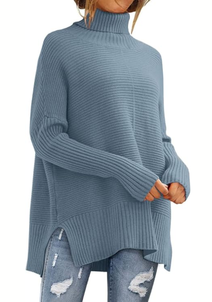 Megan | Elegancki sweter z golfem o luźnym kroju
