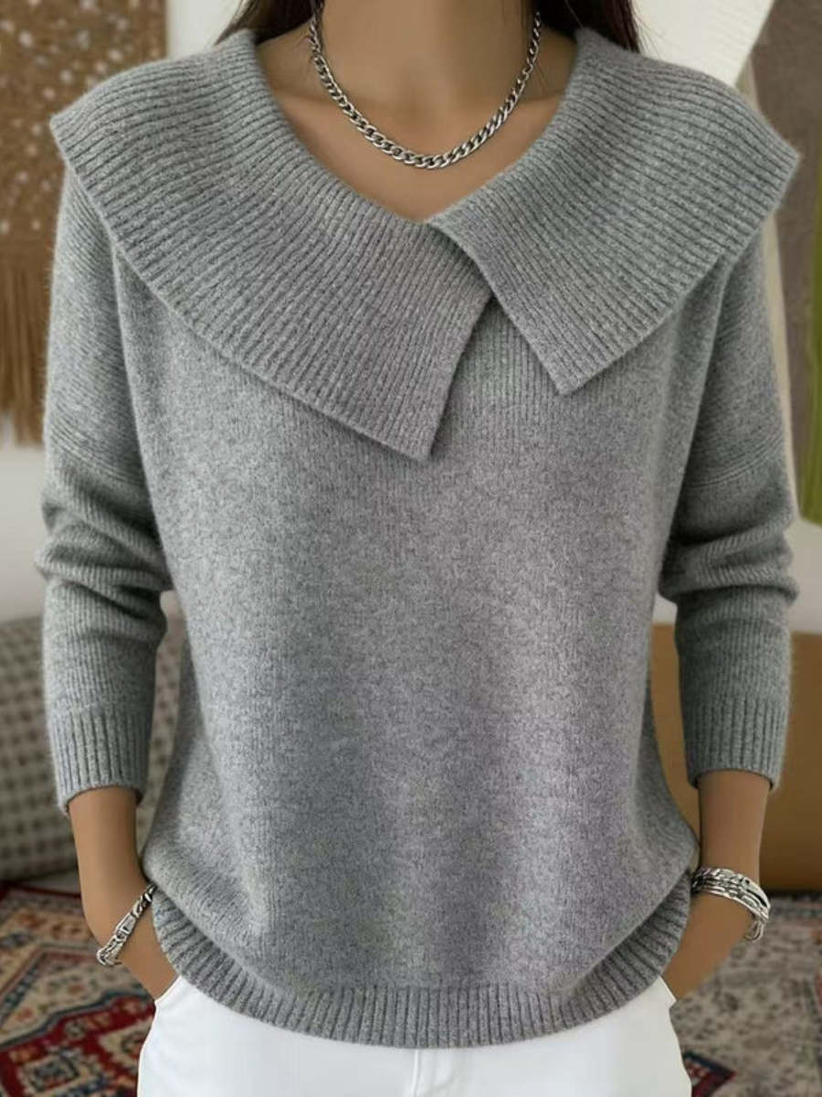 Lucia | Ciepły sweter z miękkim kołnierzem