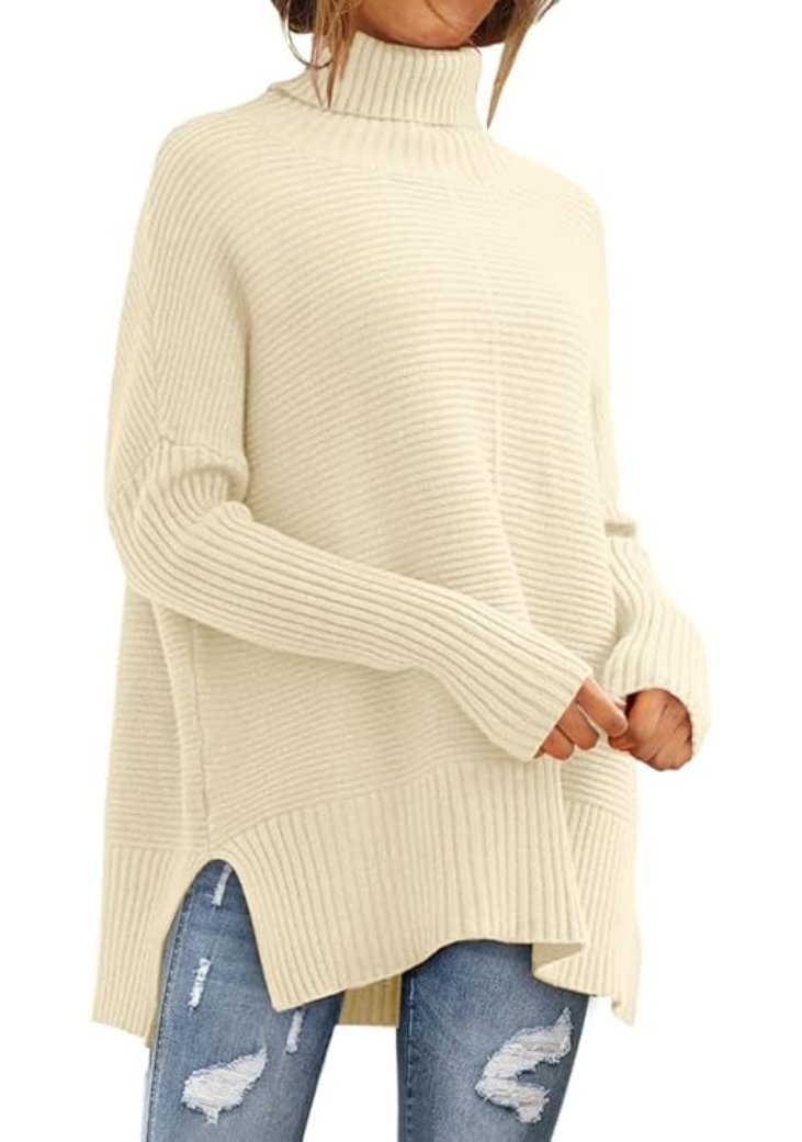 Megan | Elegancki sweter z golfem o luźnym kroju