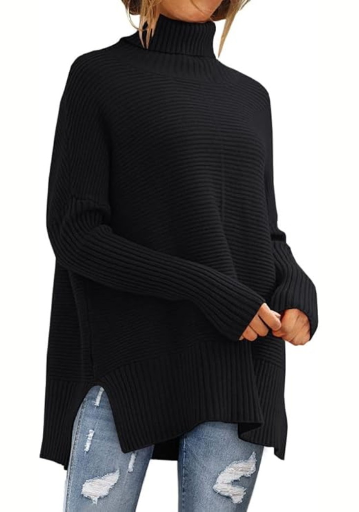 Megan | Elegancki sweter z golfem o luźnym kroju