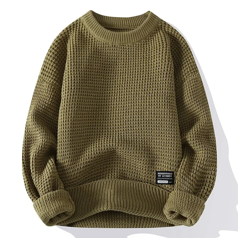 Roman | Sweter z dzianiny o strukturze plastra miodu w wersji premium