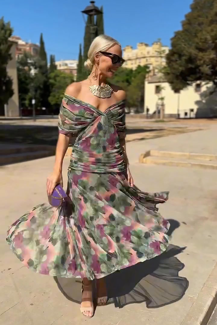 Louise | Elegancka sukienka wieczorowa z dekoltem w serek