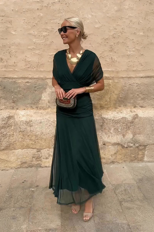 Louise | Elegancka sukienka wieczorowa z dekoltem w serek