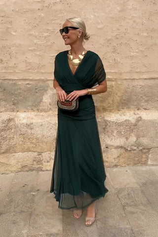 Louise | Elegancka sukienka wieczorowa z dekoltem w serek
