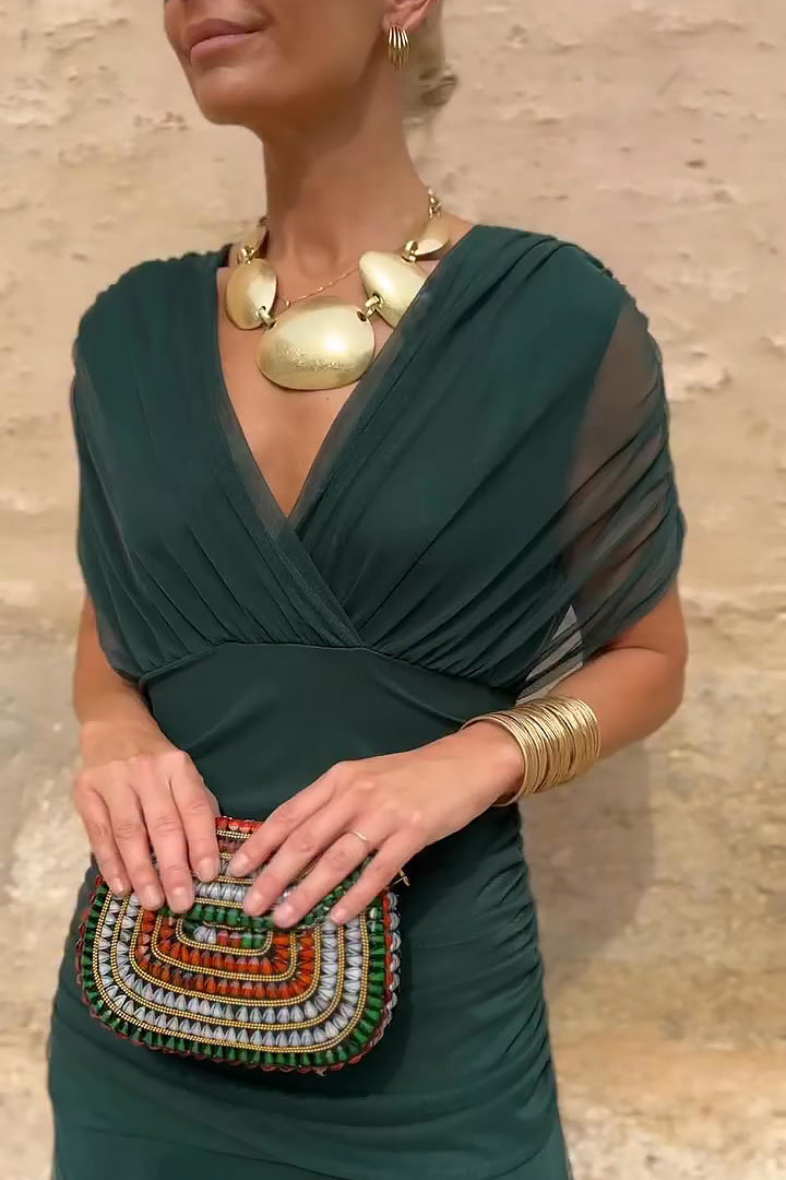 Louise | Elegancka sukienka wieczorowa z dekoltem w serek