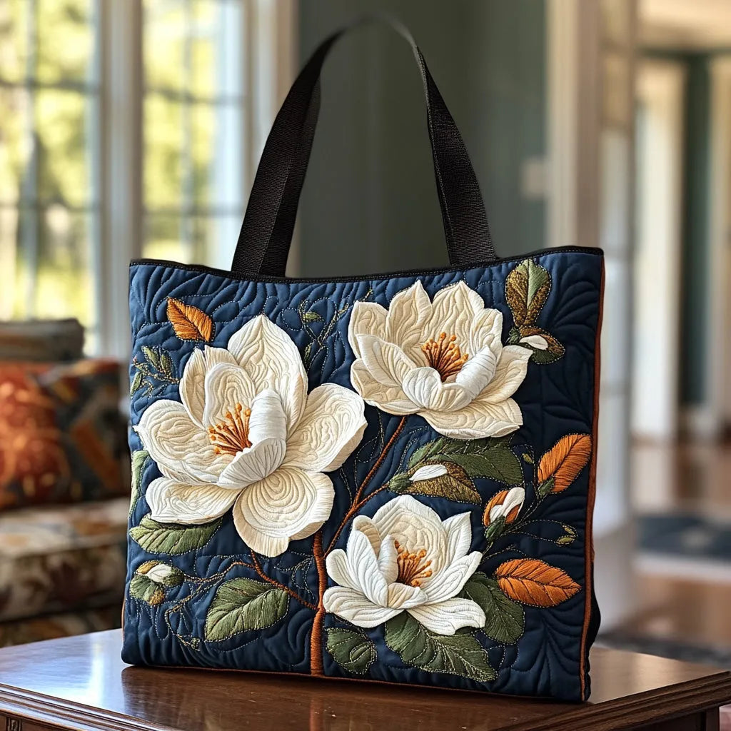 Ręcznie Szyta Pikowana Torba – Magnolia Delicata