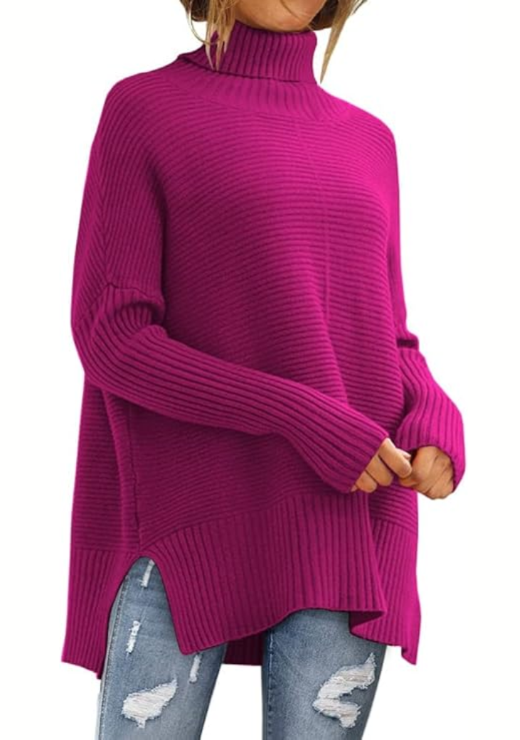 Megan | Elegancki sweter z golfem o luźnym kroju