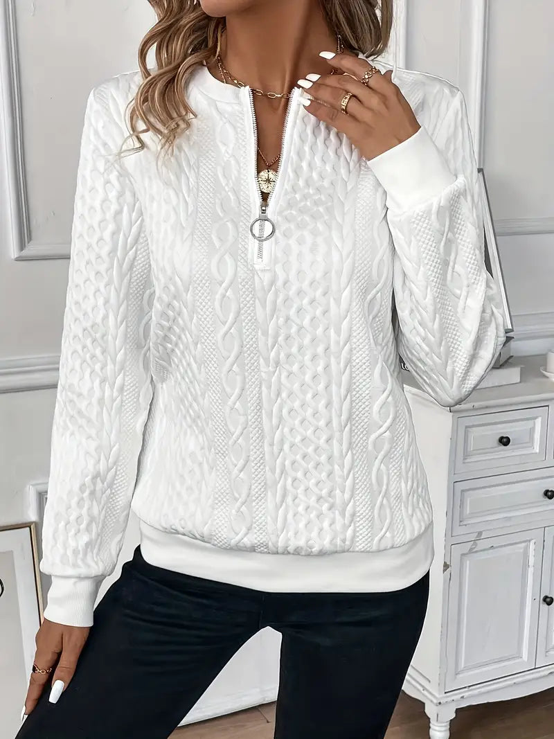 Emy | Elegancki Sweter Zapinany na Zamek