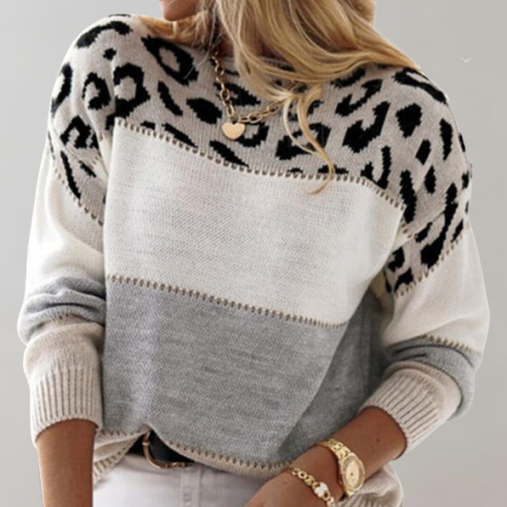 Charlene | Elegancki Sweter w Panterkę
