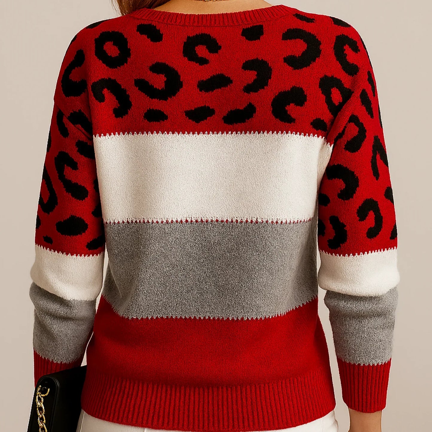 Charlene | Elegancki Sweter w Panterkę