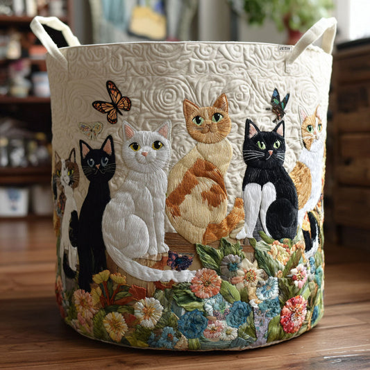 Garden Cat | Ręcznie wykonany kosz na pranie