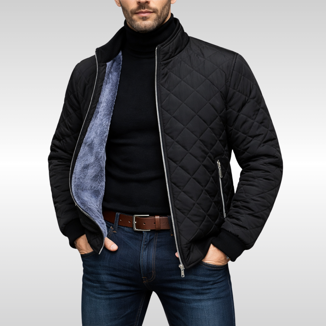 Liam | Elegancka pikowana kurtka zapinana na zamek