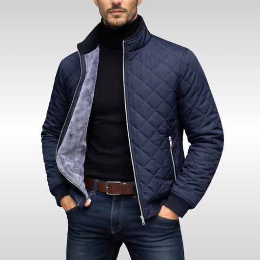 Liam | Elegancka pikowana kurtka zapinana na zamek