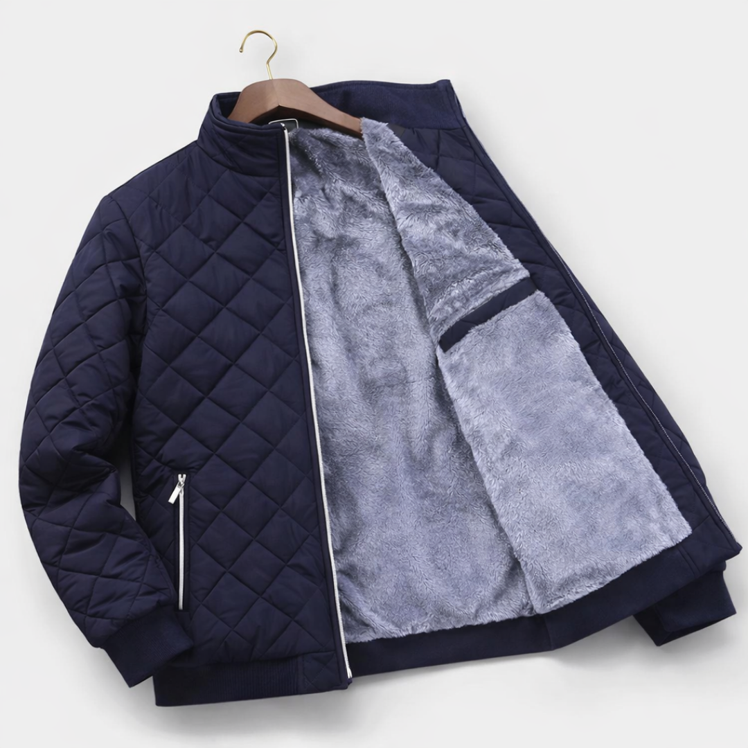 Liam | Elegancka pikowana kurtka zapinana na zamek