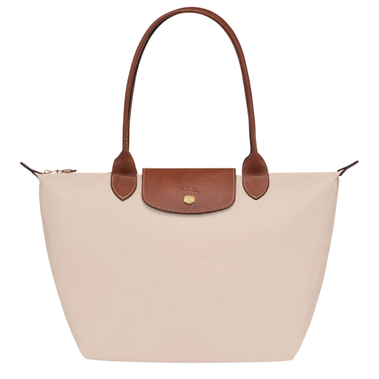 Longchamp – Srednia Torba Le Pliage, w Kolorze Papierowym