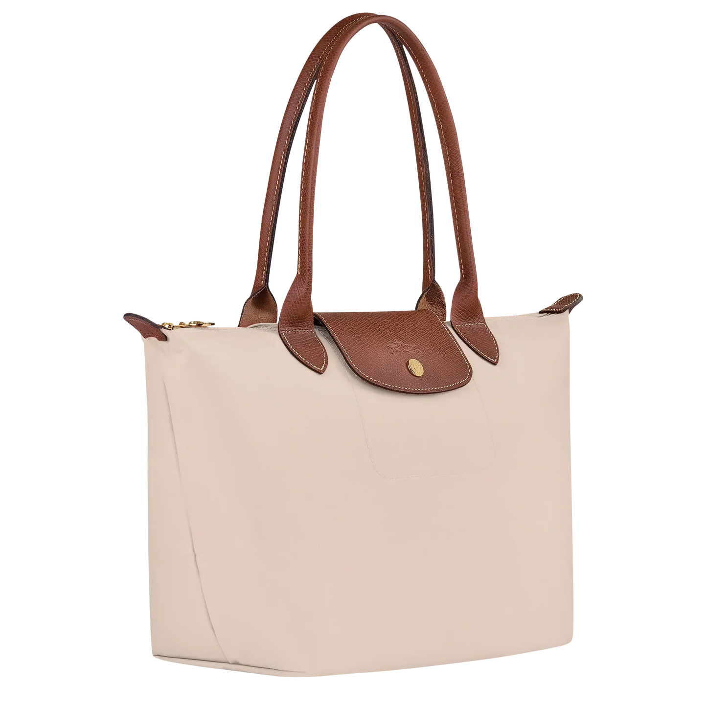 Longchamp – Srednia Torba Le Pliage, w Kolorze Papierowym