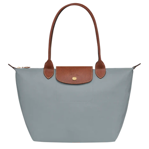 Longchamp – Srednia Torba Le Pliage, Kolor Stalowy