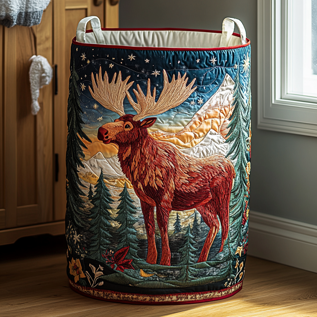 Mały / Pikowany kosz na pranie „Mystic Moose”