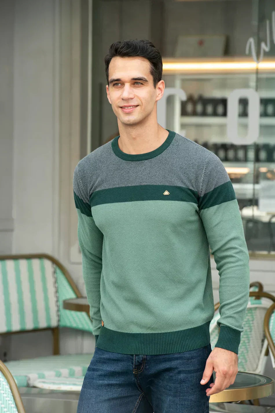 Edward | Męski sweter z okrągłym dekoltem