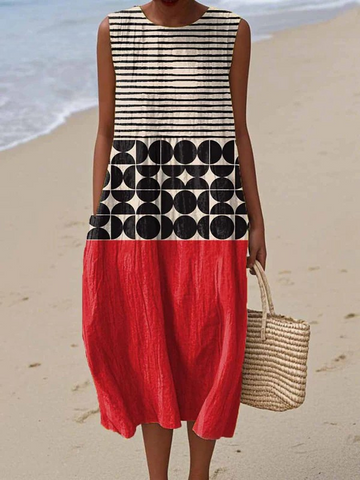 Jane | Sukienka midi w stylu color block