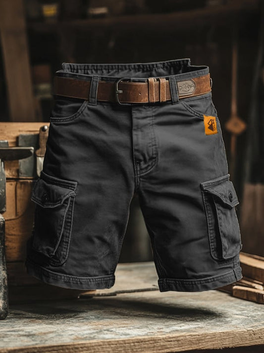 Barry | Szorty Cargo w Stylu Retro z Wieloma Kieszeniami