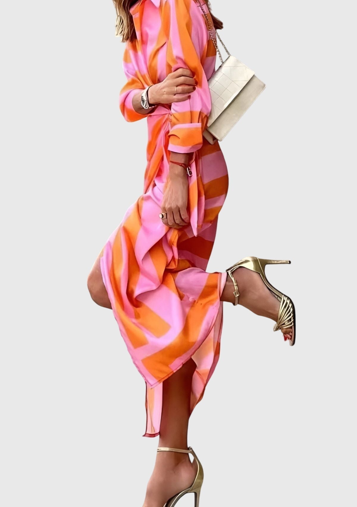 Everly™ | Elegancka sukienka kopertowa z nadrukiem