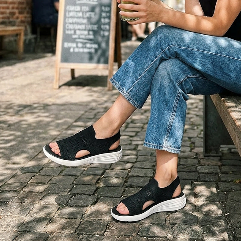Anne™ | Sandały na Platformie, Wykonane z Oddychającego Materiału
